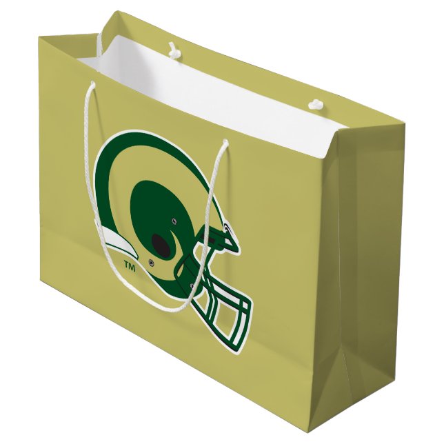 Colorado State University Helmet Mark Large Gift Bag (Front Angled)