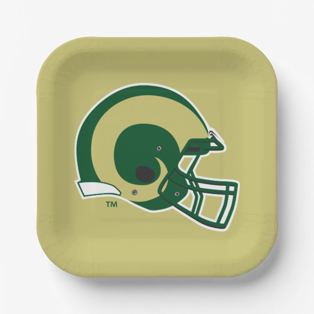 Colorado State University Helmet Mark Paper Plates (Front)