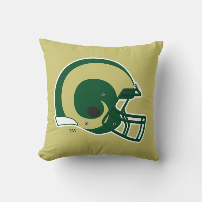 Colorado State University Helmet Mark Throw Pillow (Front)