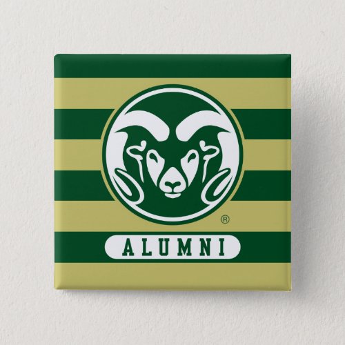 Colorado State University Logo Alumni Stripes Button