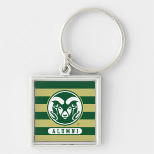 Colorado State University Logo Alumni Stripes Keychain