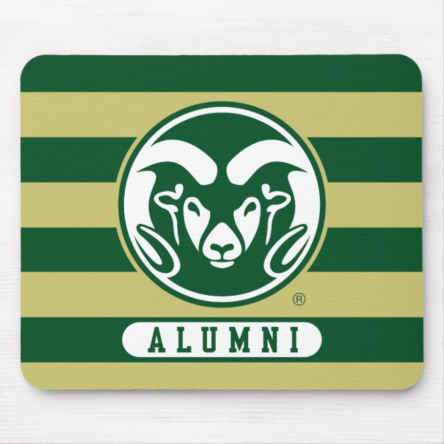 Colorado State University Logo Alumni Stripes Mouse Pad (Front)
