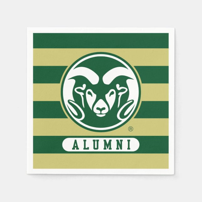 Colorado State University Logo Alumni Stripes Napkins (Front)