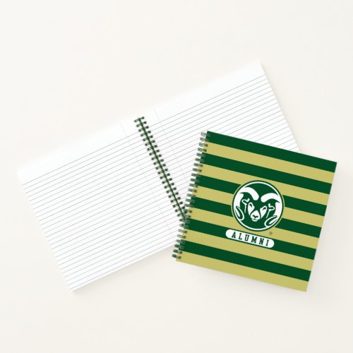 Colorado State University Logo Alumni Stripes Notebook