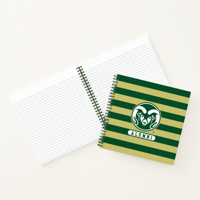 Colorado State University Logo Alumni Stripes Notebook (Inside)