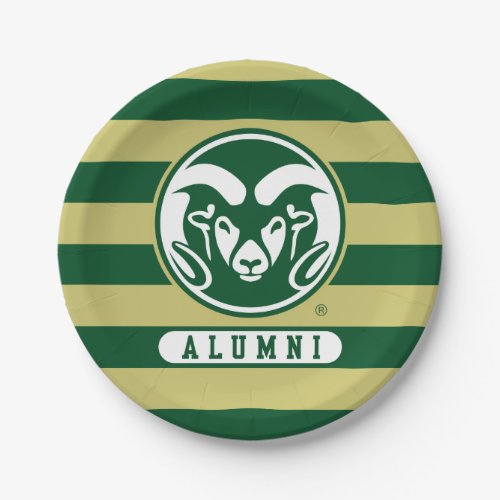 Colorado State University Logo Alumni Stripes Paper Plates