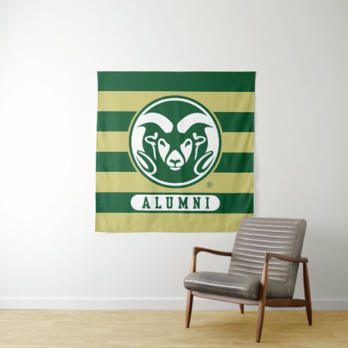 Colorado State University Logo Alumni Stripes Tapestry