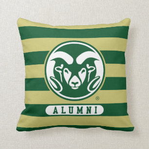 Colorado State University Logo Alumni Stripes Throw Pillow