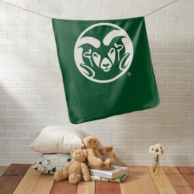 Colorado State University Logo Baby Blanket (In Situ)