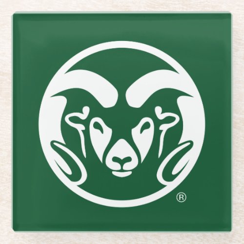 Colorado State University Logo Glass Coaster