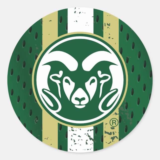 Colorado State University Logo Jersey Classic Round Sticker (Front)