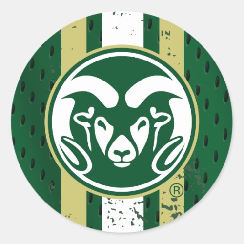 Colorado State University Logo Jersey Classic Round Sticker