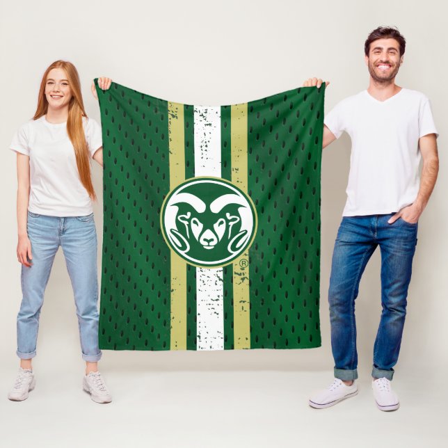 Colorado State University Logo Jersey Fleece Blanket (In Situ)