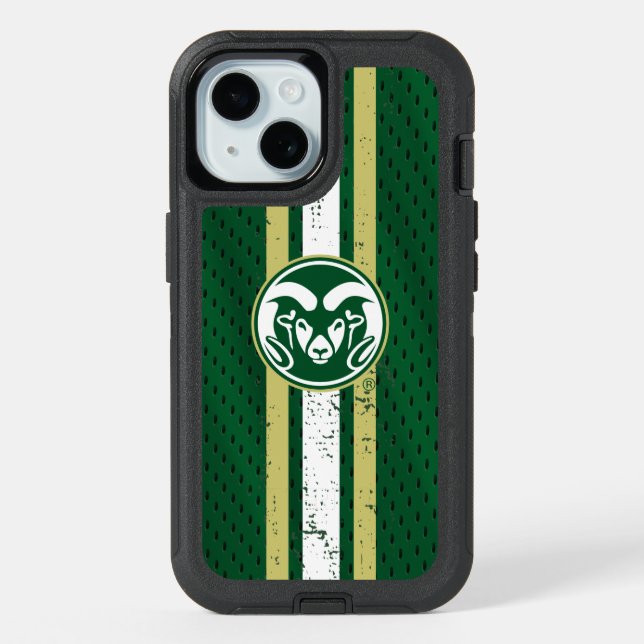 Colorado State University Logo Jersey iPhone 15 Case (Back)