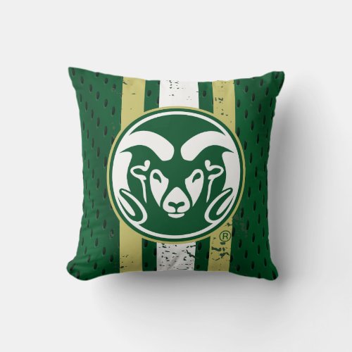 Colorado State University Logo Jersey Throw Pillow