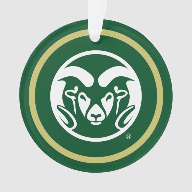 Colorado State University Logo Ornament (Front)
