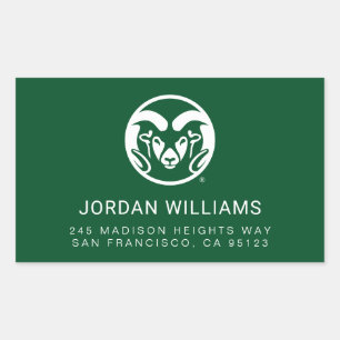 Colorado State University Logo Rectangular Sticker