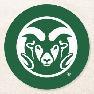 Colorado State University Logo Round Paper Coaster