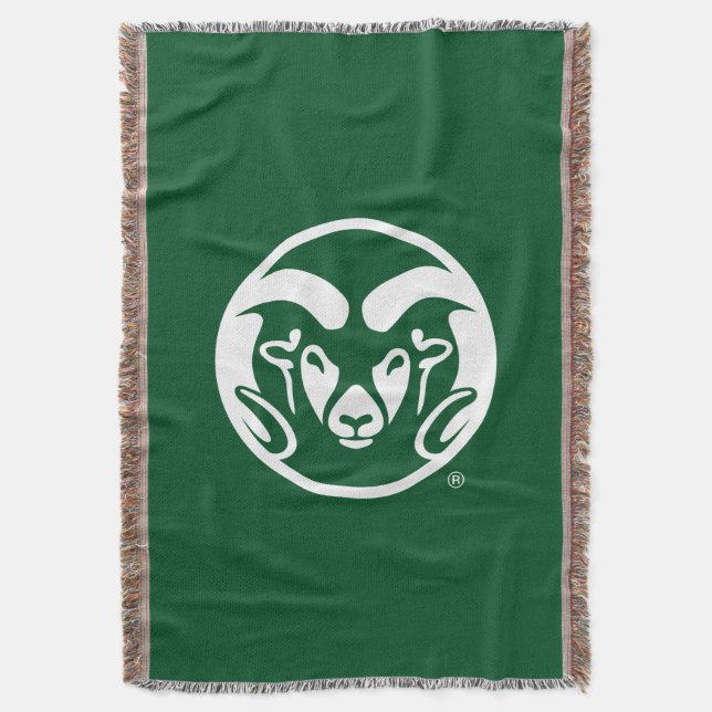 Colorado State University Logo Throw Blanket (Front Vertical)
