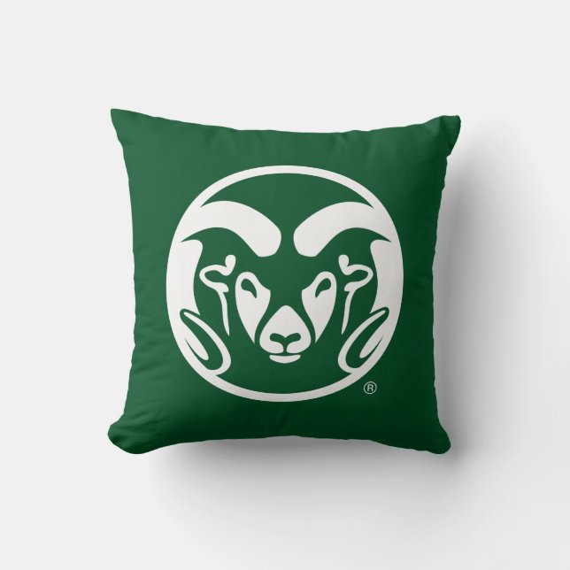 Colorado State University Logo Throw Pillow (Front)