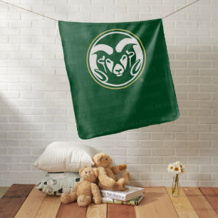 Colorado State University Logo Watermark Baby Blanket