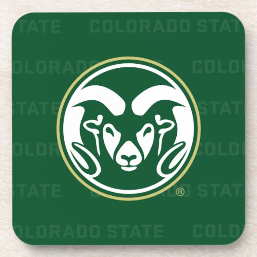 Colorado State University Logo Watermark Beverage Coaster