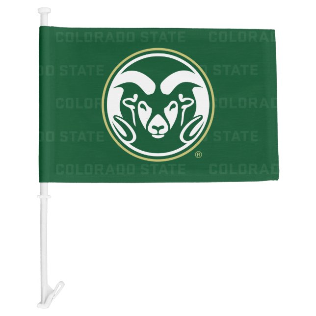 Colorado State University Logo Watermark Car Flag (Front)