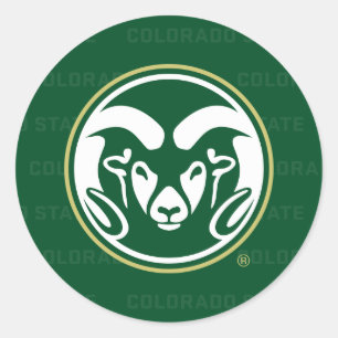 Colorado State University Logo Watermark Classic Round Sticker