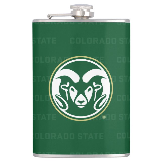 Colorado State University Logo Watermark Flask (Front)