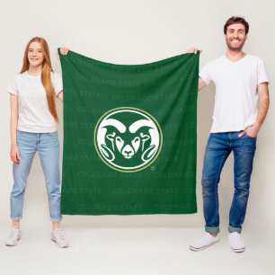 Colorado State University Logo Watermark Fleece Blanket