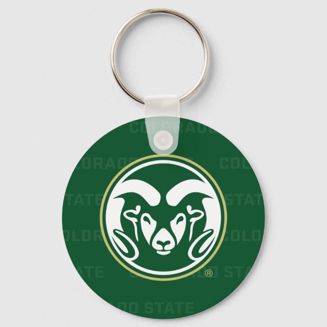 Colorado State University Logo Watermark Keychain (Front)