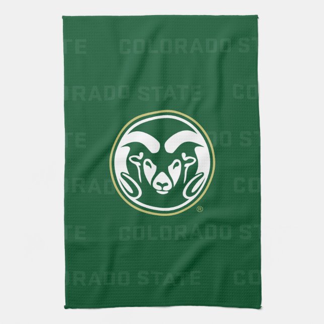 Colorado State University Logo Watermark Kitchen Towel (Vertical)