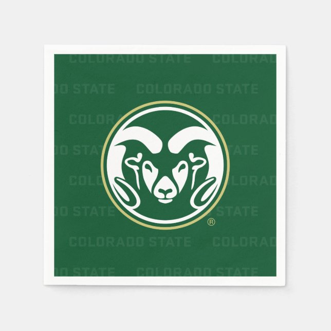 Colorado State University Logo Watermark Napkins (Front)