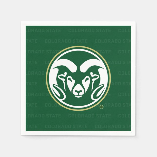 Colorado State University Logo Watermark Napkins (Front)