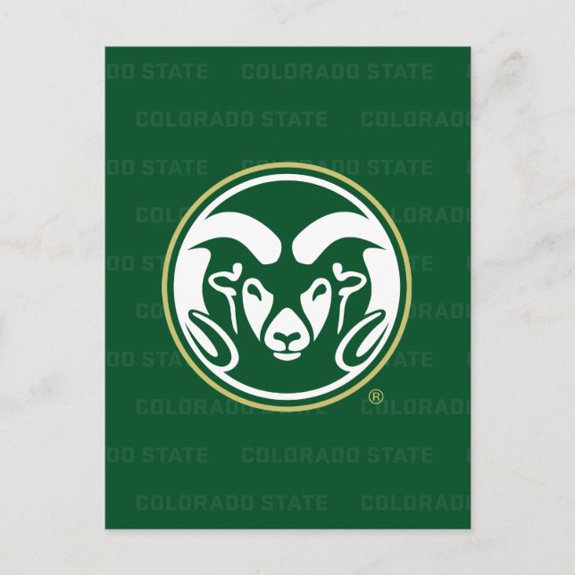 Colorado State University Logo Watermark Postcard (Front)