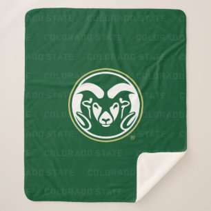 Colorado State University Logo Watermark Sherpa Blanket