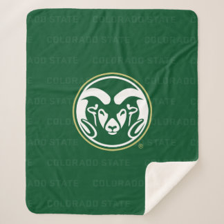 Colorado State University Logo Watermark Sherpa Blanket