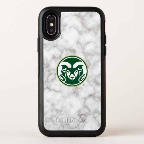 Colorado State University Logo White Marble OtterBox Symmetry iPhone X Case