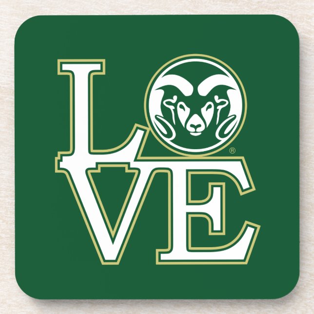 Colorado State University Love Beverage Coaster (Front)