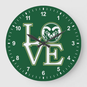 Colorado State University Love Large Clock