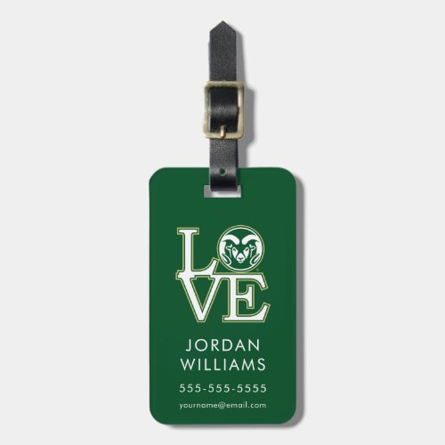 Colorado State University Love Luggage Tag