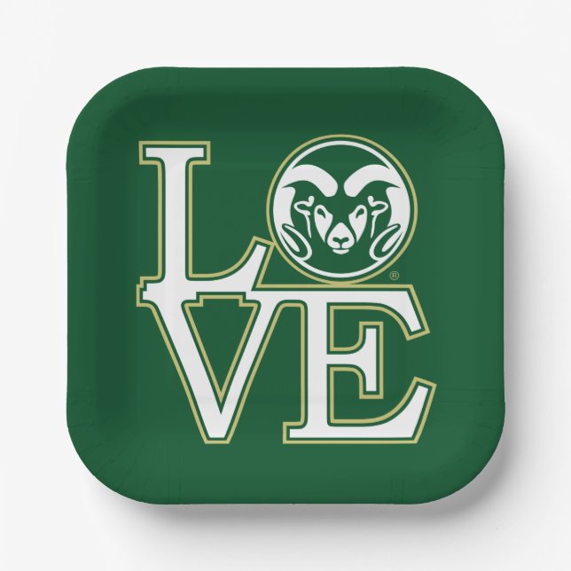 Colorado State University Love Paper Plates (Front)