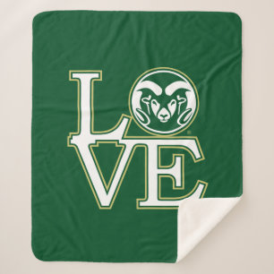 Colorado State University Love Sherpa Blanket