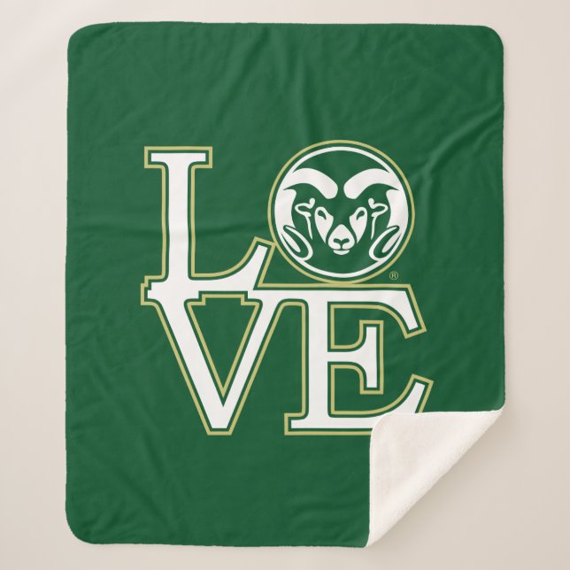 Colorado State University Love Sherpa Blanket (Front)