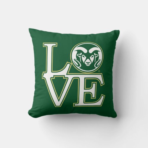Colorado State University Love Throw Pillow