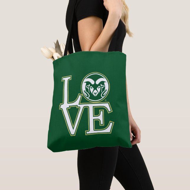 Colorado State University Love Tote Bag (Close Up)