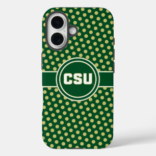 Colorado State University Polka Dot Pattern iPhone 16 Case
