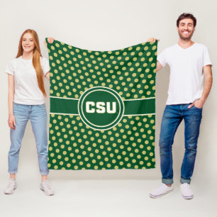 Colorado State University Polka Dot Pattern Fleece Blanket