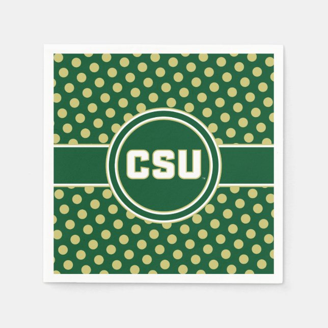 Colorado State University Polka Dot Pattern Napkins (Front)