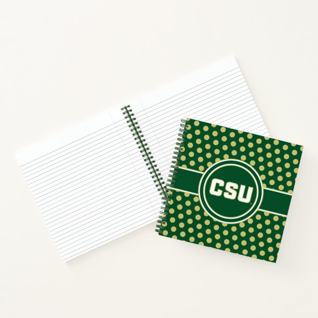 Colorado State University Polka Dot Pattern Notebook (Inside)